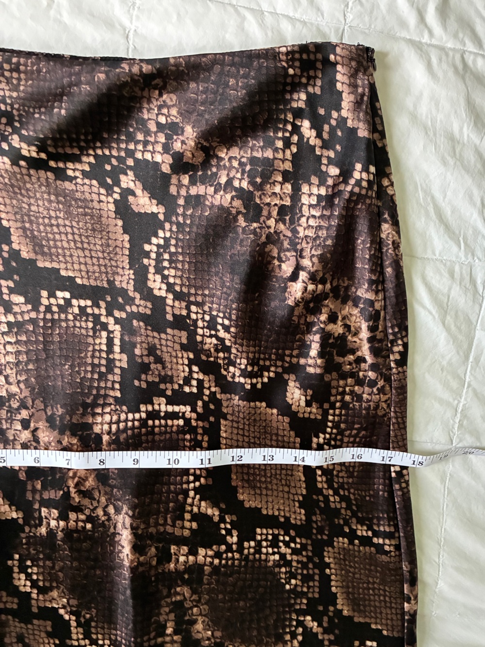 4th + Reckless Novah Snake Print Satin Maxi Skirt Size M - Picture 6 of 8
